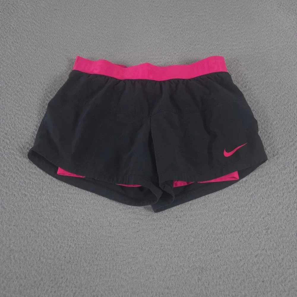 LOT OF 2 Nike Shorts Womens Small Multi Dri-FIT Icon 2-in-1 Woven Training Lined